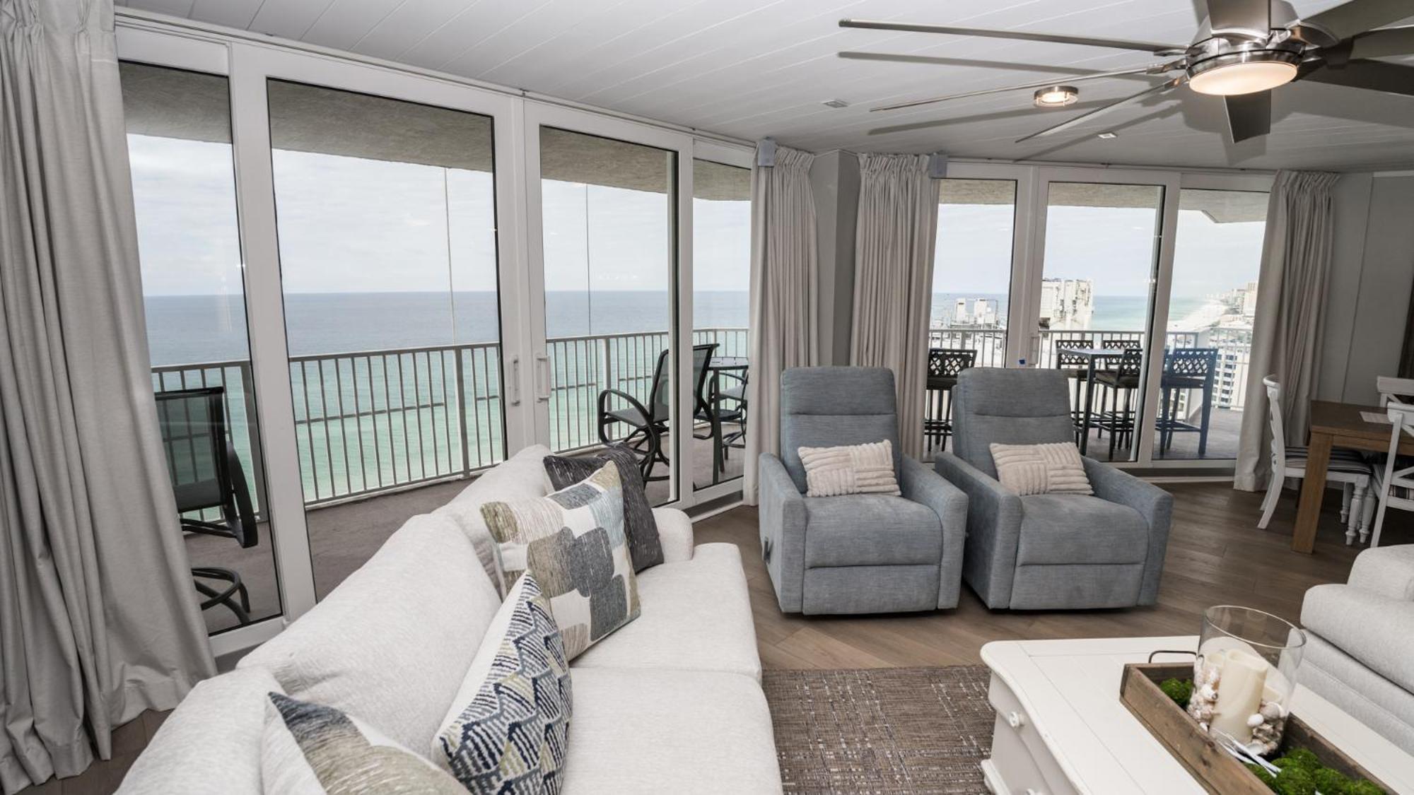 New Rental - 3Br 3Ba Corner Beachfront - 2024 Remodel - 3 Pools, Tiki Hut, Gym, Tennis Panama City Beach Eksteriør billede