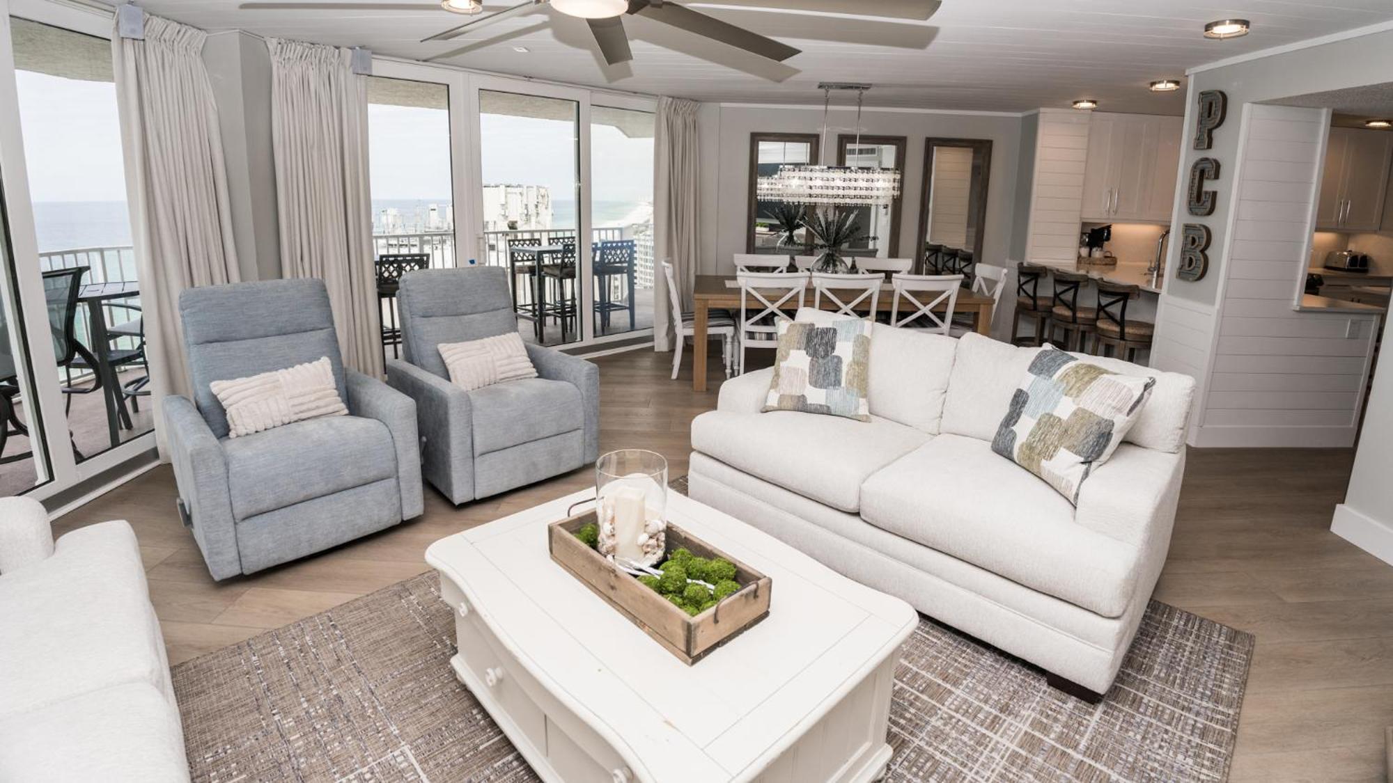 New Rental - 3Br 3Ba Corner Beachfront - 2024 Remodel - 3 Pools, Tiki Hut, Gym, Tennis Panama City Beach Eksteriør billede