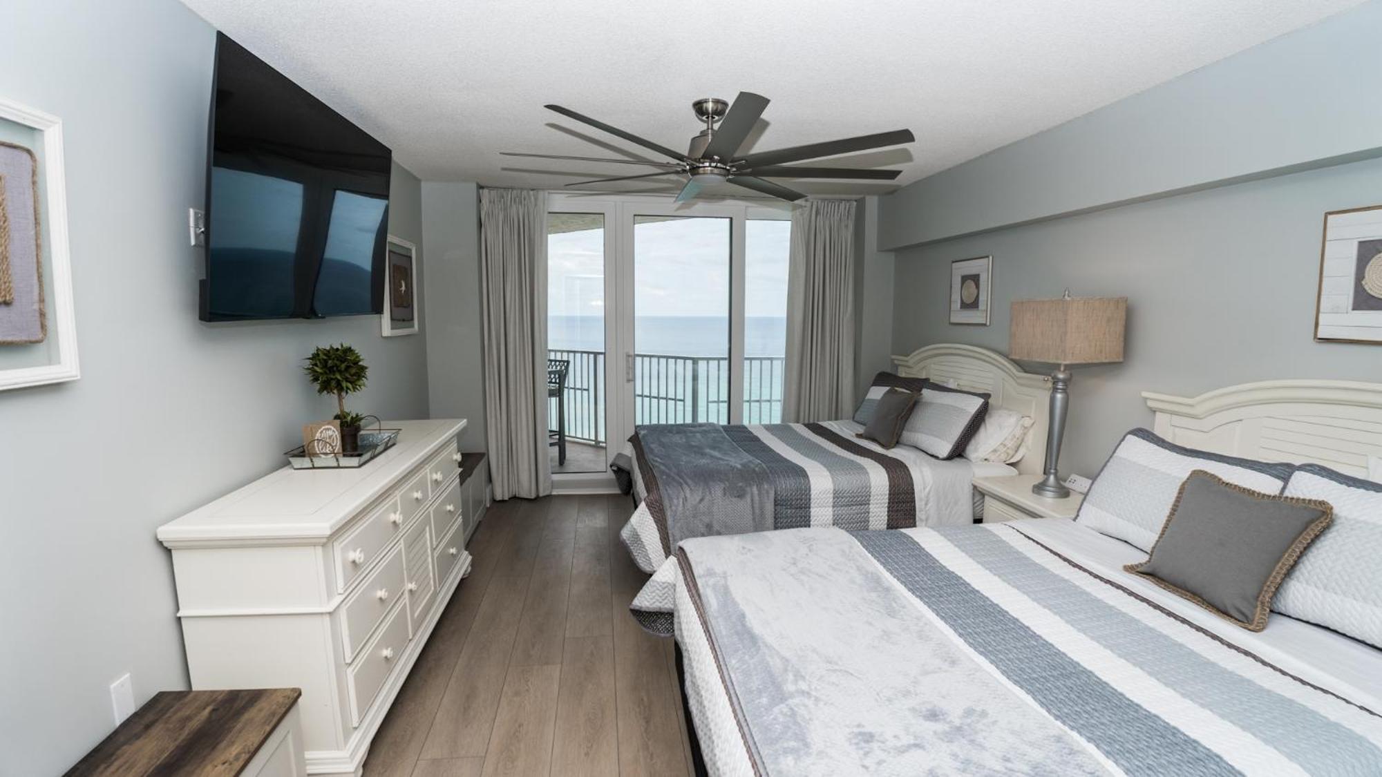 New Rental - 3Br 3Ba Corner Beachfront - 2024 Remodel - 3 Pools, Tiki Hut, Gym, Tennis Panama City Beach Eksteriør billede