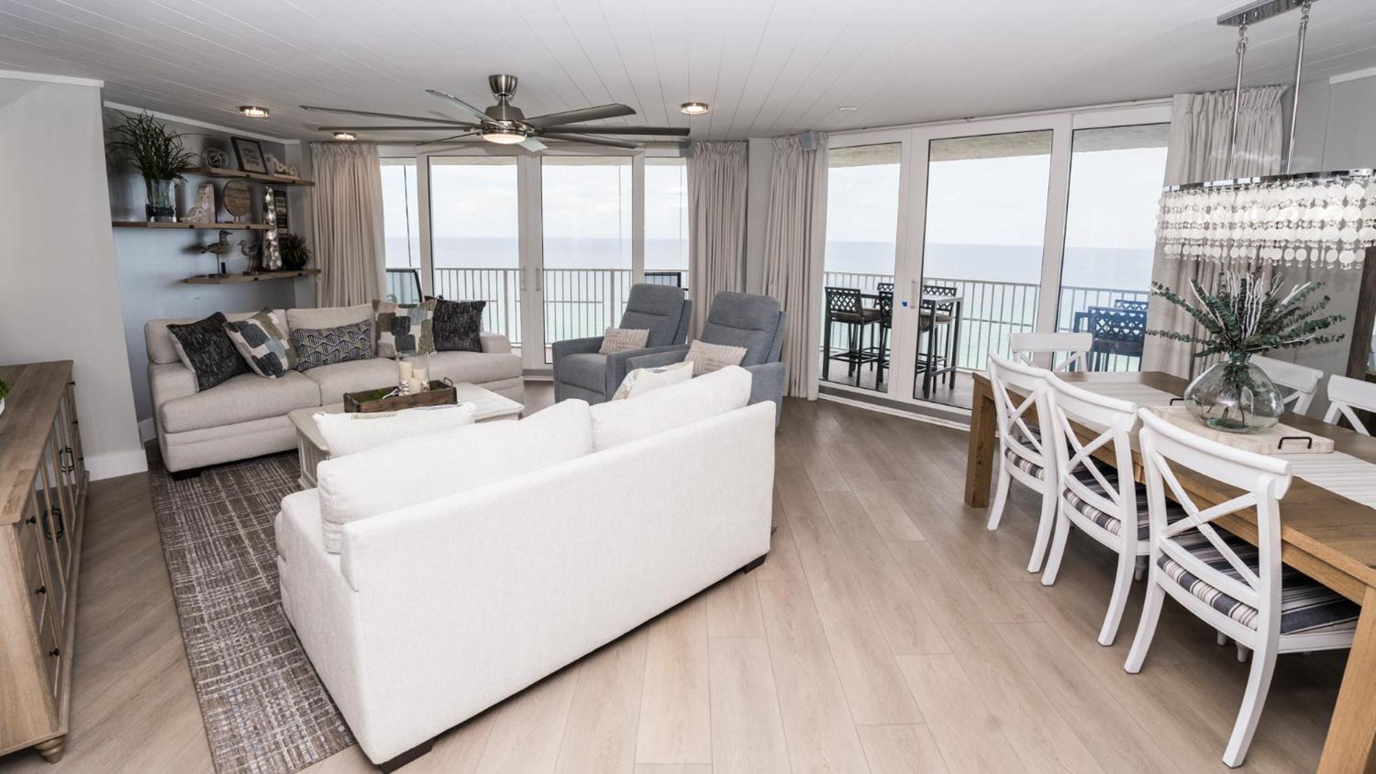 New Rental - 3Br 3Ba Corner Beachfront - 2024 Remodel - 3 Pools, Tiki Hut, Gym, Tennis Panama City Beach Eksteriør billede